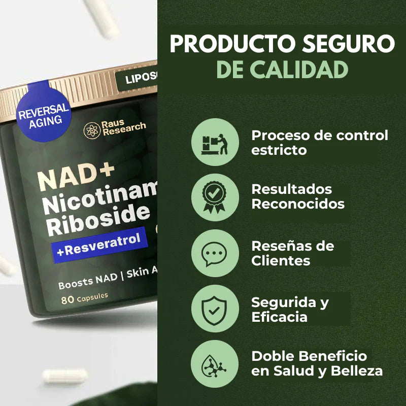 Cuida Tu Cuerpo y Mente: 40% de Descuento en Resveratrol + NAD+ para una Vida Más Larga y Saludable! DESCUENTO ESPECIAL EN SEGUNDA UNIDAD