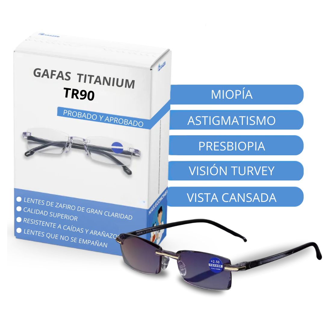 Gafas Titanium TR90 con protección UV400 - QUEMA DE EXISTENCIAS LA SEGUNDA UNIDAD POR SOLO 249,00 MÁS