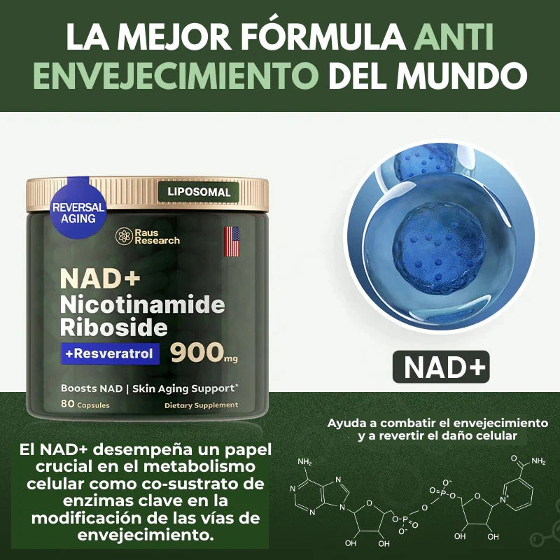 Cuida Tu Cuerpo y Mente: 40% de Descuento en Resveratrol + NAD+ para una Vida Más Larga y Saludable! DESCUENTO ESPECIAL EN SEGUNDA UNIDAD