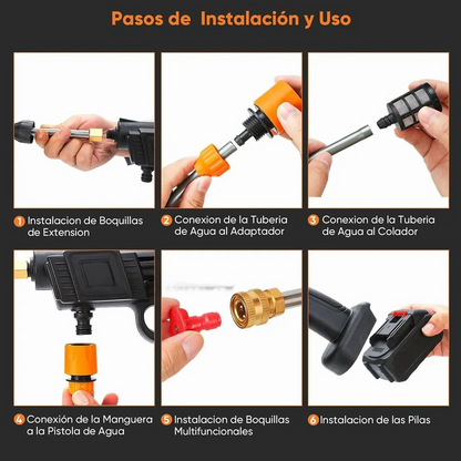 ÚLTIMO DÍA DE PROMOCIÓN - Hidrolavadora Inalámbrica + 2 Baterías de REGALO con ún 40% de DESCUENTO